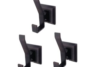 Kingston Brass BAHK6127ORB Monarch 3-Piece Bathroom Robe Hook/Towel Hook, Oil Rubbed Bronze