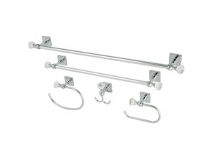 Kingston Brass BAHK70512478C Celebrity 5-Piece 18 and 24 Towel Bars Bathroom Accessory Set, Polished Chrome